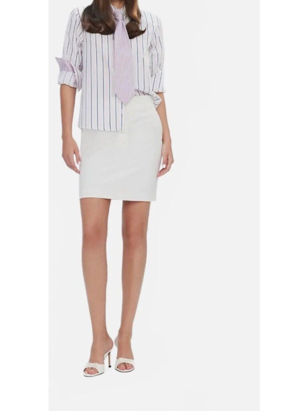 Theo Women’s Ivory Aphrodite Chino Skirt Size M